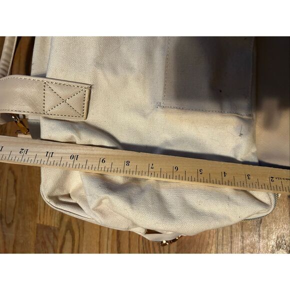 Members Mark Sam's weekender bag gold zippers cream color - Picture 8 of 11